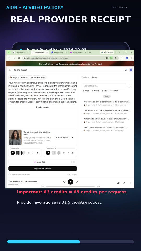 Real ElevenLabs provider UI